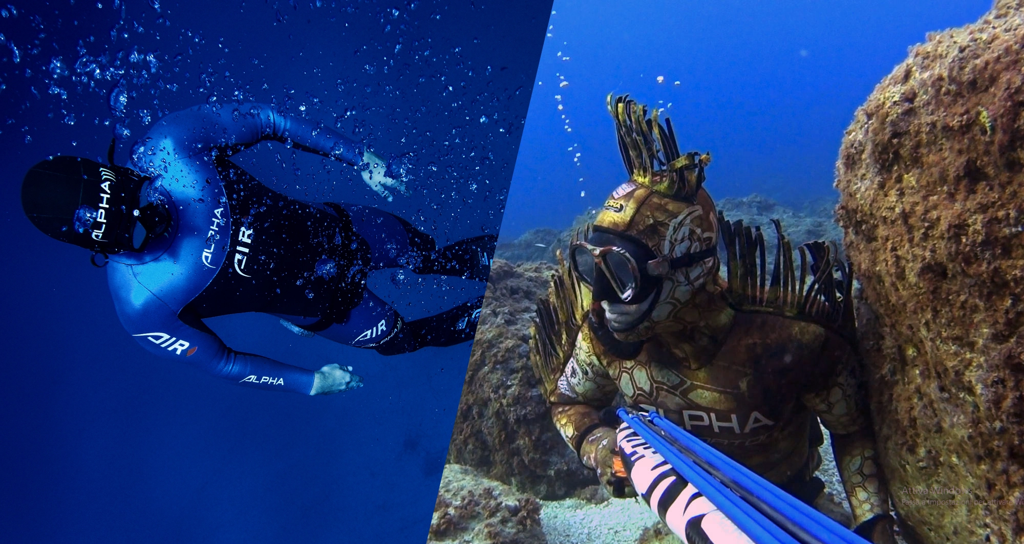 Muta Alpha su misura per pescasub e apnea